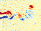 Real PIV vorticity field, NACA4418, Re 5025, AoA 5 degrees